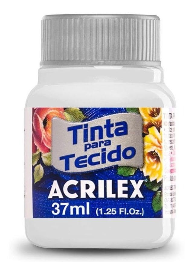 TINTA TECIDO ACRILEX  BRANCO /PRETO /CINZAS /INCOLOR